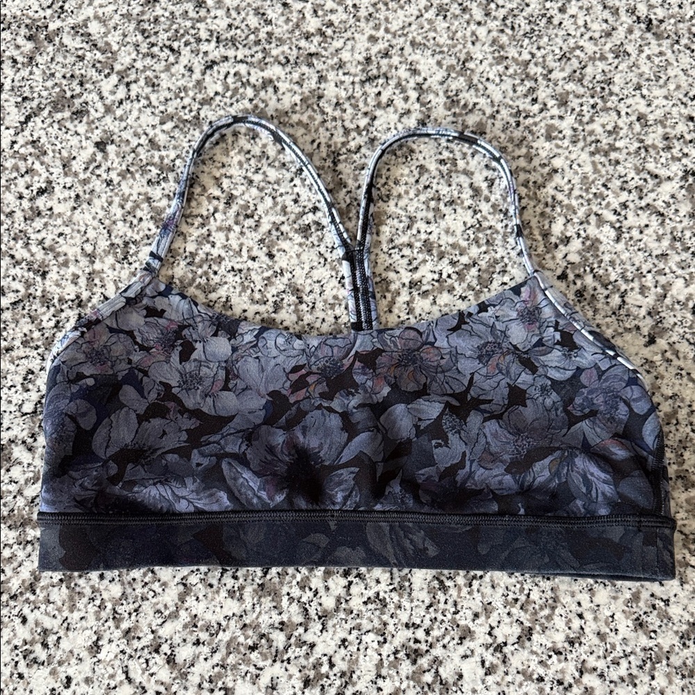 Lululemon Flow Y Floral Print Sports Bra Size 10 - Picture 2 of 10